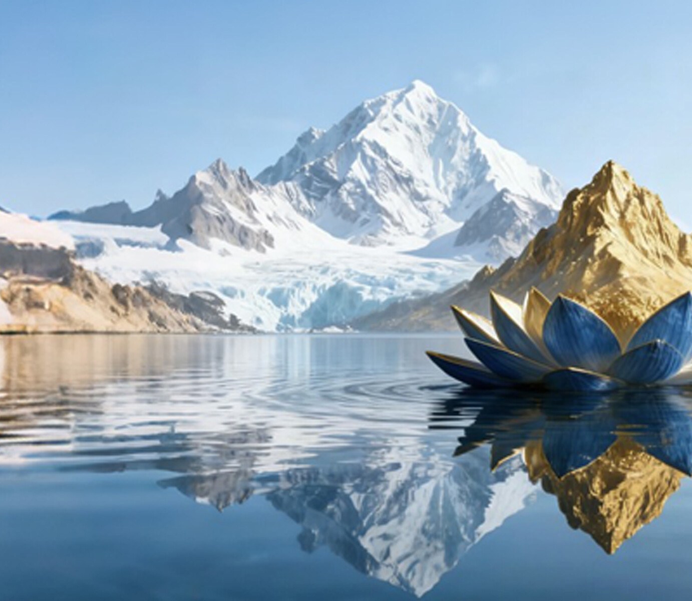 Glacier Capital postcard: North slope · peak and lotus